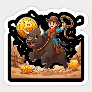 BITCOIN BULL RIDER 2O24 RUN Sticker